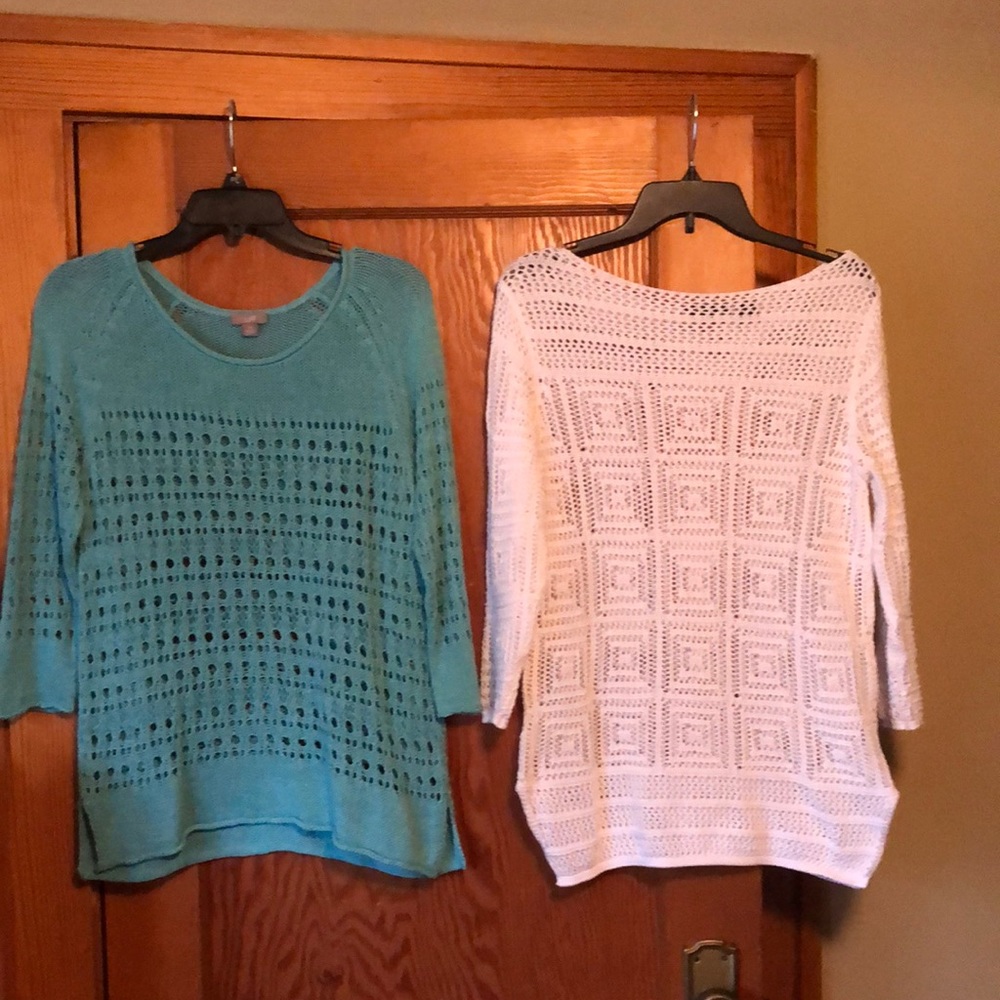 Pair of Open Crochet Sweaters